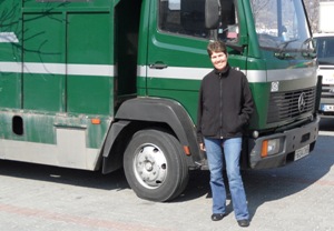 A mindig mosolygós Megan az indulást megelőző napon, március 19-én